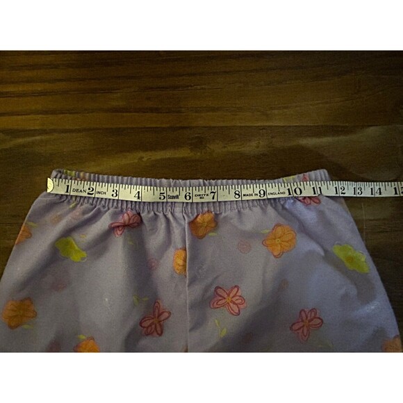 Carters Flannel Pajamas Girls 2 Piece Pajama Set Purple Flowers Size 14 Flaw* - Picture 5 of 9